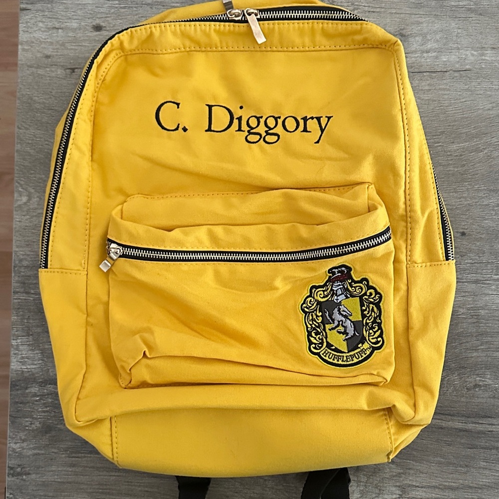 Harry Potter theme Hufflepuff Yellow Backpack